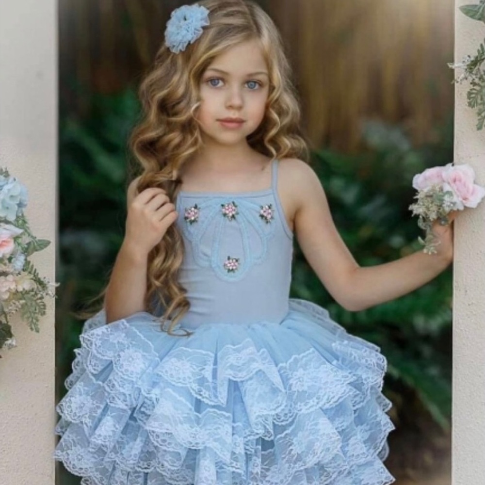 Dollcake Two Peas in a Pod tutu in blue